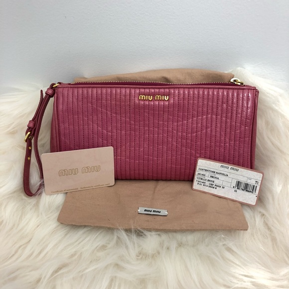 Luxury MIU MIU by Prada Peonia Wristlet! - Picture 2 of 8
